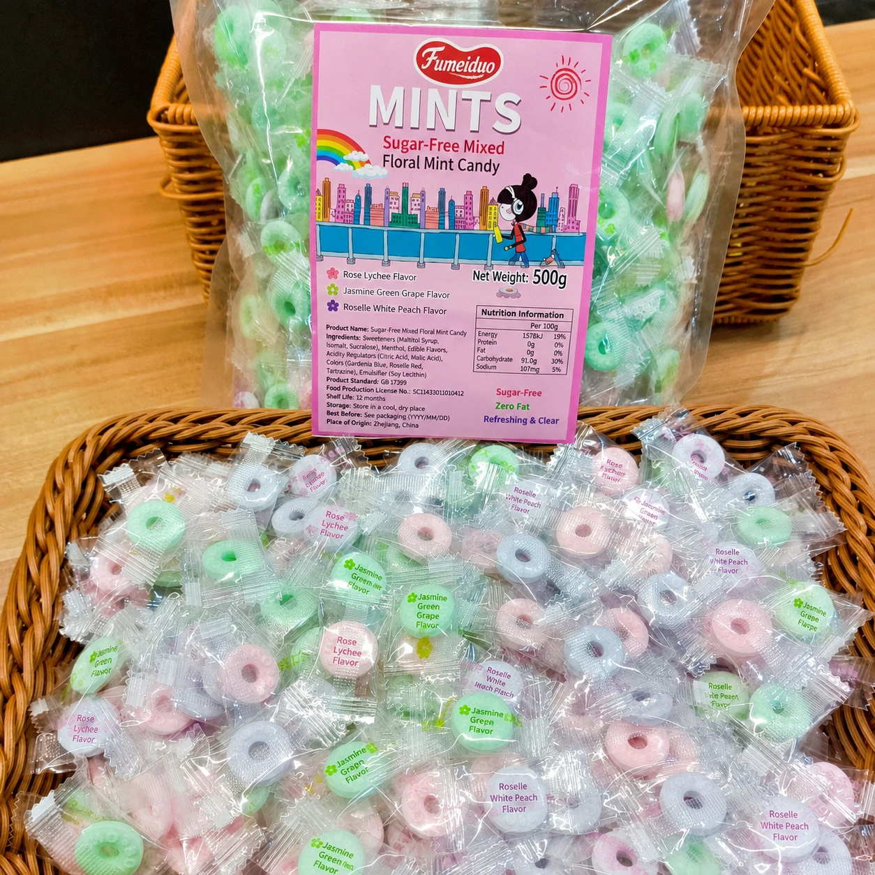 Rose and Lychee Floral Mint Candy Flavor Reference
