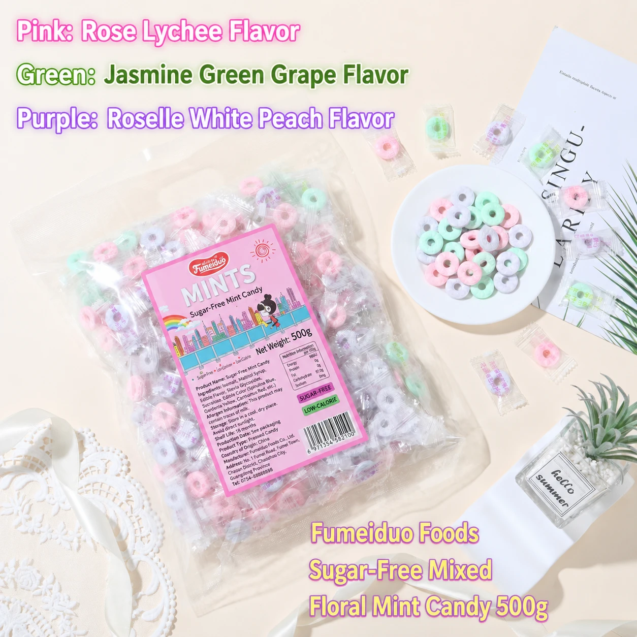 FUMEIDUO Sugar-Free Floral Mint Candy Manufacturer
