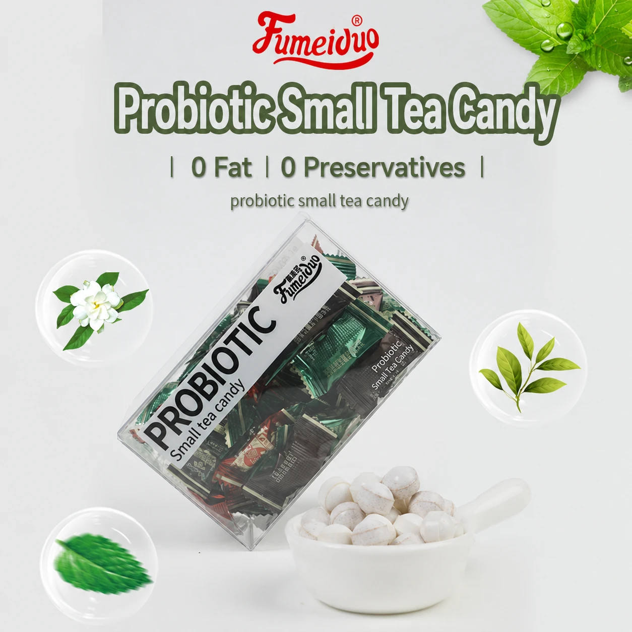 FUMEIDUO Little Tea Candy nutrition and packaging information