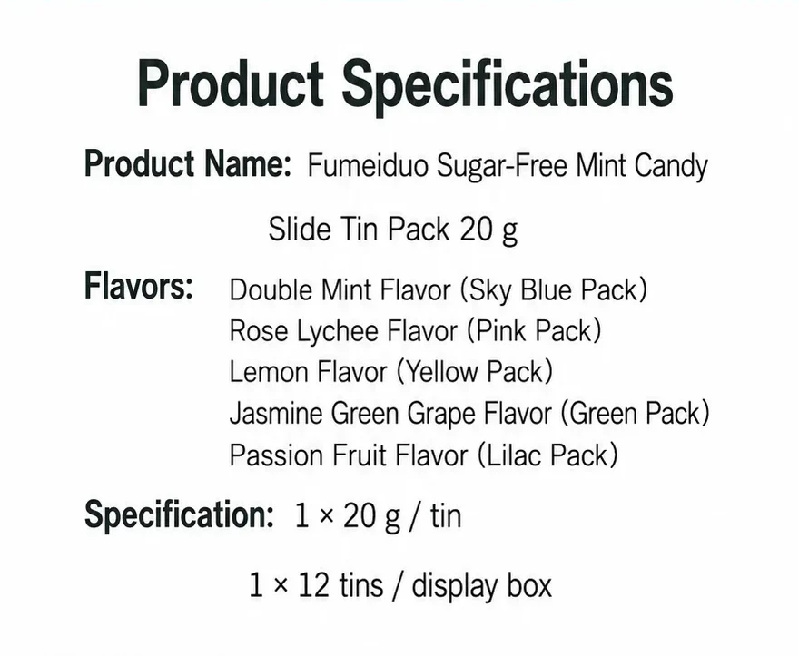 Product & Packaging Specification